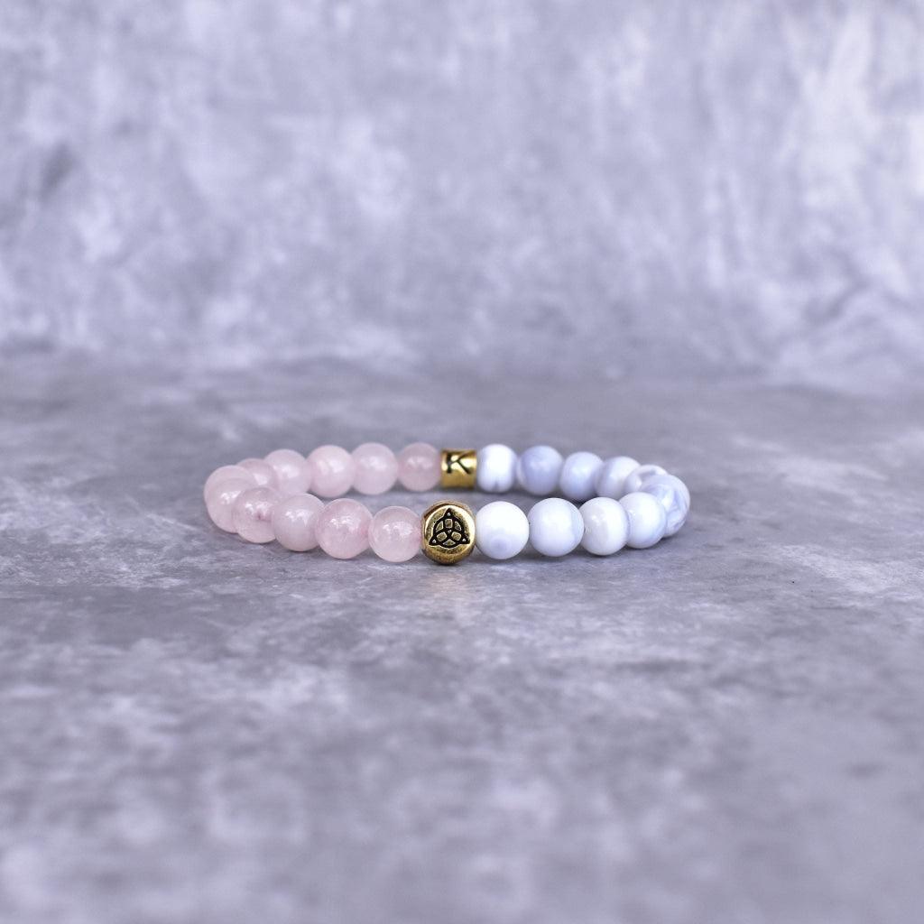 Allergy Relief Bracelet: Soothe with Blue Lace Agate, Amethyst, Lepidolite  – Nirvana Gems & Jewels